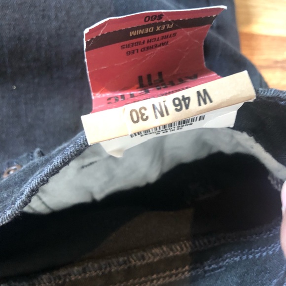 Foundry Tapered Leg Black Wash Moto Jeans 46x30 - Picture 5 of 6